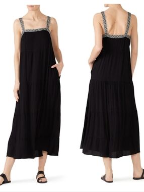 Fifteen Twenty Braid Trim Midi Dress Size Small